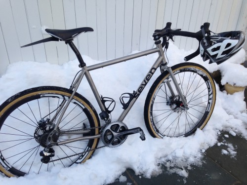 Justin's Bike in the snow